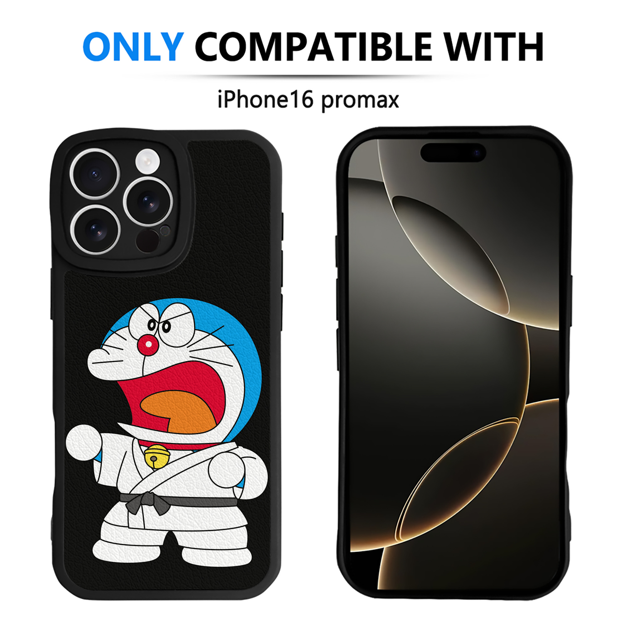 （画像用） ドラえもん Doraemon 【iPhone 16シリーズ対応】シリコンスマホケース（レザー調） 材質：シリコン